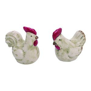 Hen & Rooster Salt and Pepper Shakers/Transpac/NWT